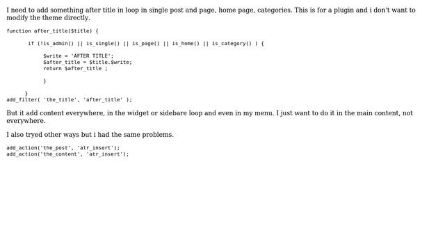 Wordpress: Hook Adding content after title смотреть онлайн