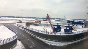 Уборка снега в аэропорту Внуково. Таймлапс, январь 2019