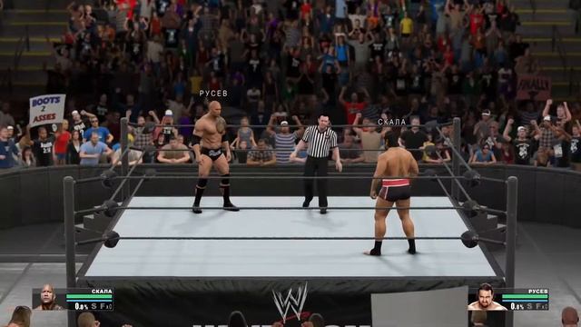 WWE 2K15 играем на джойстиках на пк Скала vs Русев смотреть онлайн