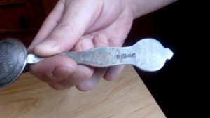 Старинная царская серебряная наградная ложка Николая 2 обзор