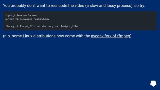 Remove audio from video file with FFmpeg смотреть онлайн