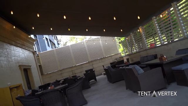 Натяжной тент на летней террасе Lounge Bar FUROR смотреть онлайн