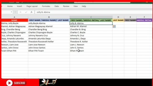 HOW TO SEPARATE FULL NAME TO LAST NAME, FIRST NAME (under 1 minute) / EASY EXCEL TUTORIAL 2022 смотреть онлайн