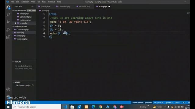 php echo statement | PHP tutorial # 4 смотреть онлайн