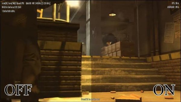 Mafia 2 Physx on-off comparison (benchmark split screen) HD