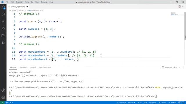 ES9 : Learn Modern JavaScript | Spread Operator Arrays смотреть онлайн