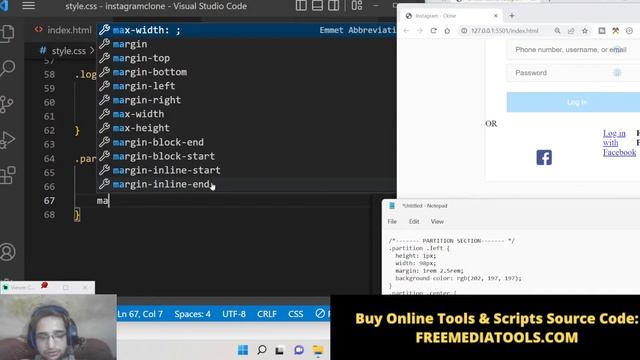 Build a Instagram Login & SignUp Page UI Clone in Browser Using HTML5 CSS3 [LIVE CODING] смотреть онлайн