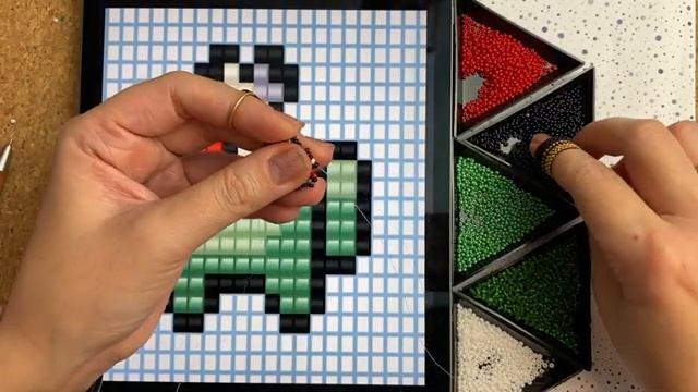 AMONG US плетеный из бисера * Как сплести #AMONGUS пошагово #DIY (49) смотреть онлайн