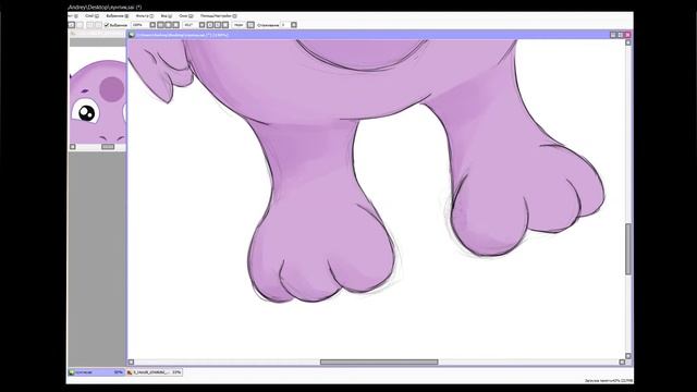 Лунтик набросок и покраска в paint tool sai смотреть онлайн