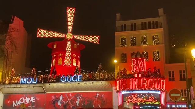 Мулен Руж, Париж, Франция, Новый год 2020, 2021, 2022 смотреть онлайн