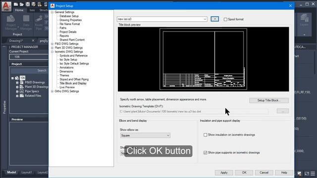 Custom Iso tittle block in AutoCAD Plant 3D смотреть онлайн