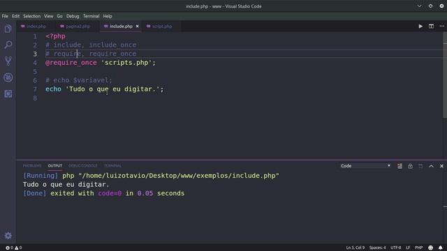 Include e require em PHP - Aula 16 смотреть онлайн