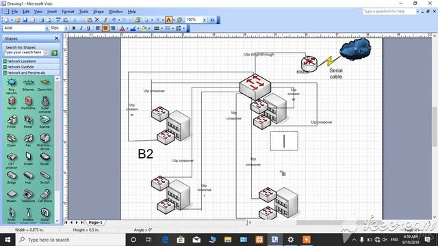 Tutorial in Microsoft Visio 2003 Networking design смотреть онлайн