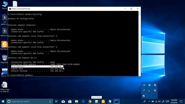 How to Find IP Address , Gateway,IPv4 ,ipv6,subnet mask with CMD in Windows 10 смотреть онлайн