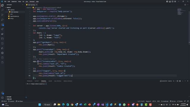 Nodejs Express Server Cookie Parser Part 2 смотреть онлайн