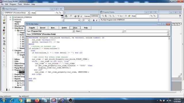 Easy Tutorial OracleForm datablock record by color strip row visual atribut смотреть онлайн