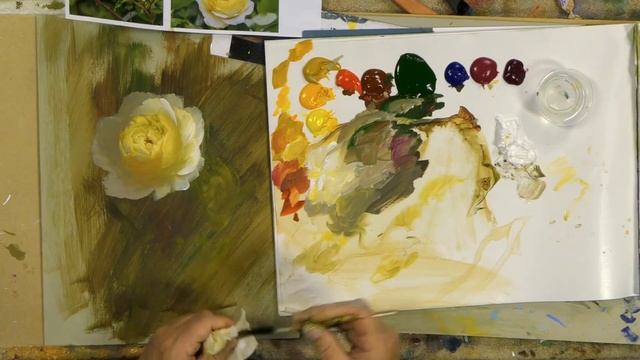 Acrylic Roses  Water Solvent Technique