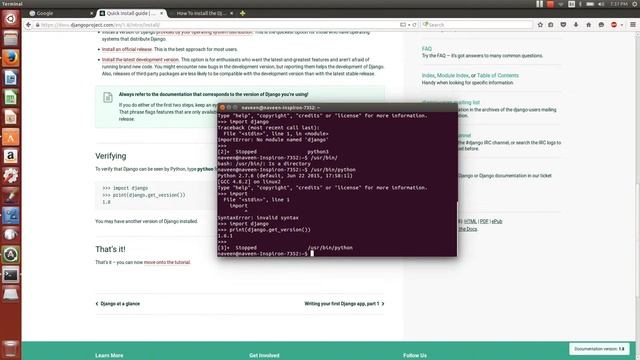 How to install Django in Ubuntu Linux - Django Tutorial 1 смотреть онлайн
