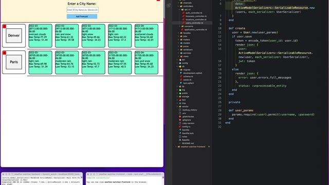 Weather Watcher Application Demo смотреть онлайн