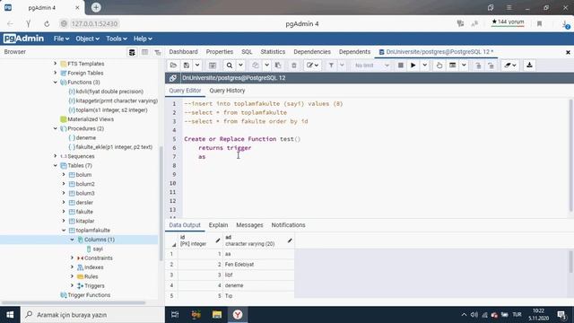 PostgreSQL Ders 61 Trigger Kullanımı смотреть онлайн