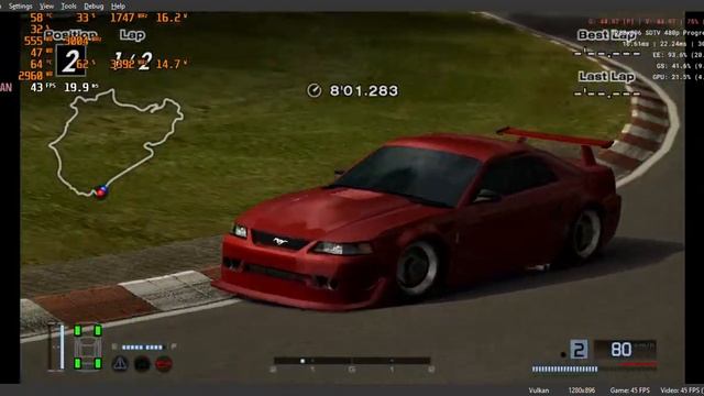 Gran Turismo 4 - Nurburgring - Ford Mustang SVT Cobra R смотреть онлайн