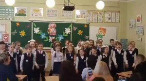 Поздравление мам с 8 марта во 2-А классе