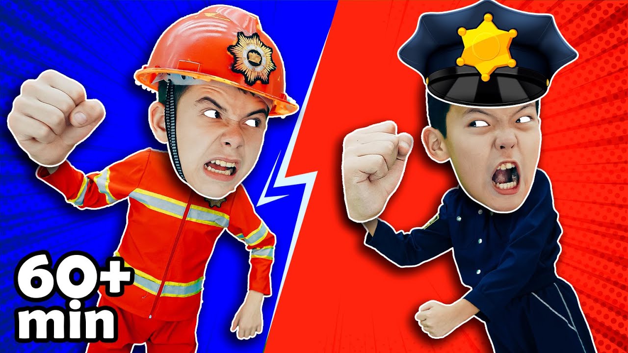 Super Fire Paddy Vs Super Policeman Daddy Song | Tutti Frutti Destry Rhymes & Kids Songs смотреть онлайн