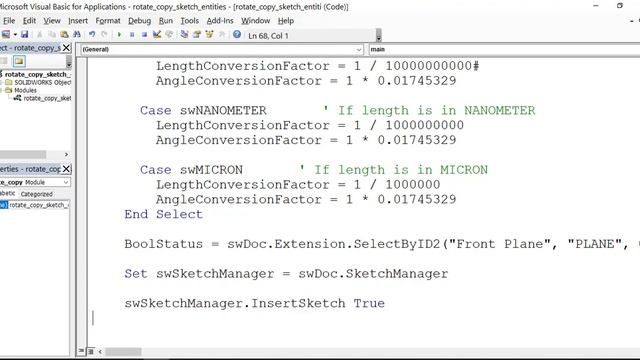 Solidworks Macro - Rotate/Copy Sketch Entities смотреть онлайн