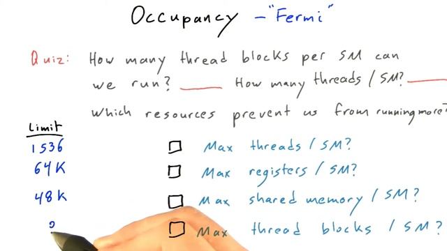 Occupancy on Fermi GPUs - Intro to Parallel Programming смотреть онлайн
