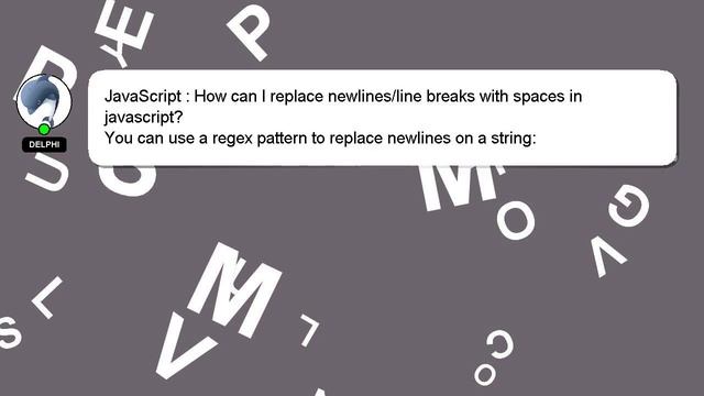 JavaScript : How can I replace newlines/line breaks with spaces in javascript? смотреть онлайн