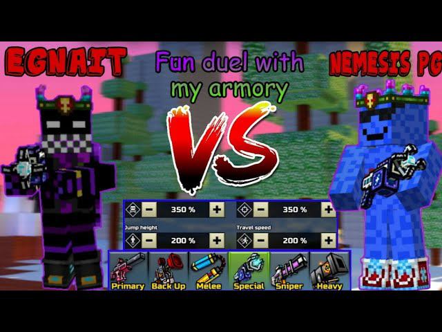 Pixel Gun 3D. Nemesis PG VS EGNAIT [Fun Duel With My Armory]