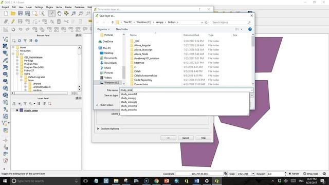 Converting a Shapefile to GeoJSON with QGIS смотреть онлайн