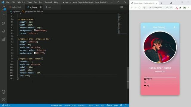 Create A Music Player Using HTML CSS JS | Javascript Music Player | PART -1 | Coding With Nick смотреть онлайн