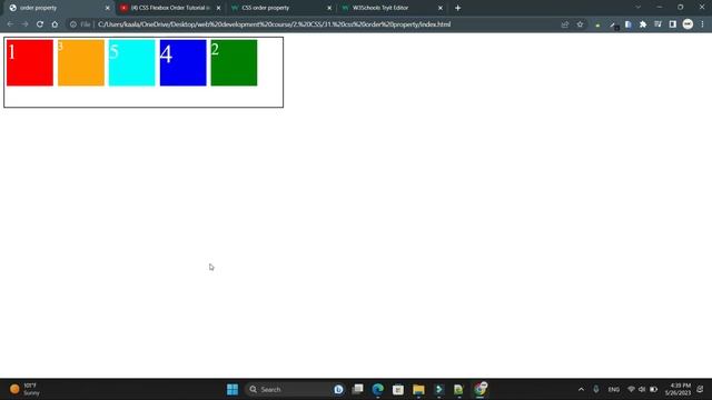 CSS FlexBox Order Property in Hindi | CSS Tutorial For Beginners 2023 | Lecture-31 смотреть онлайн