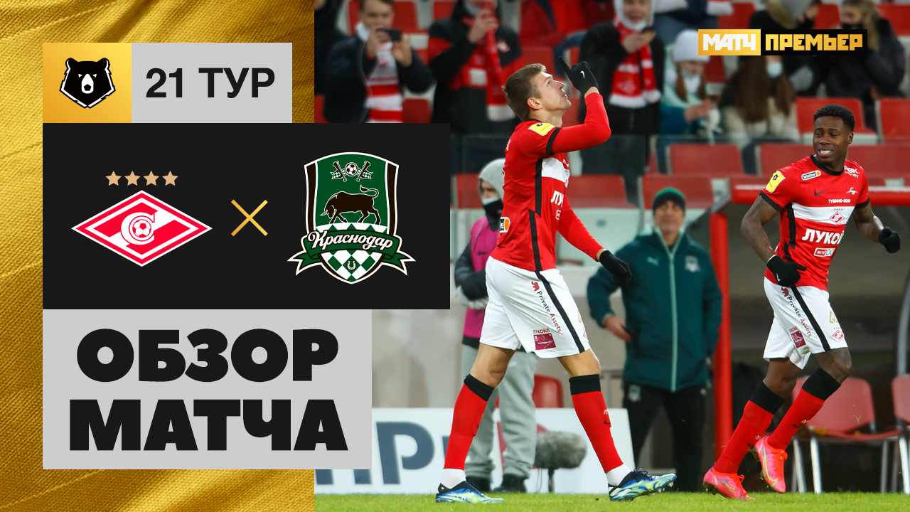 Спартак - Краснодар - 6:1. Обзор матча, Тинькофф РПЛ, 21 тур 07.03.2021