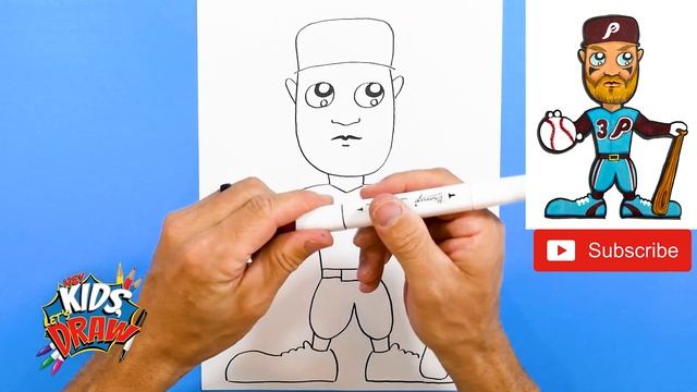 How to Draw Bryce Harper for Kids EASY - Philadelphia Phillies смотреть онлайн