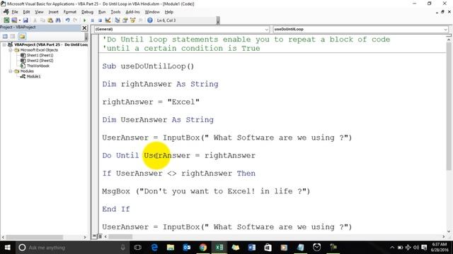 Learn VBA Part 25- Do Until Loop in VBA Hindi смотреть онлайн