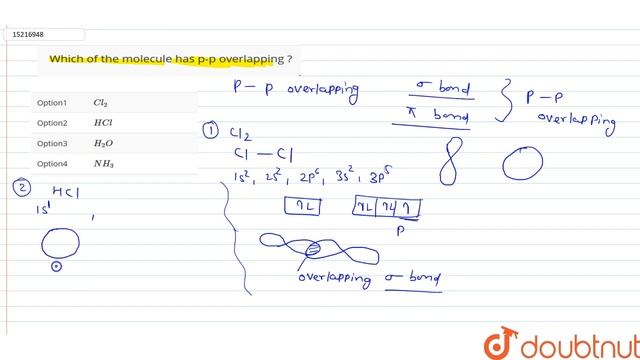 Which of the molecule has p-p overlapping ? смотреть онлайн