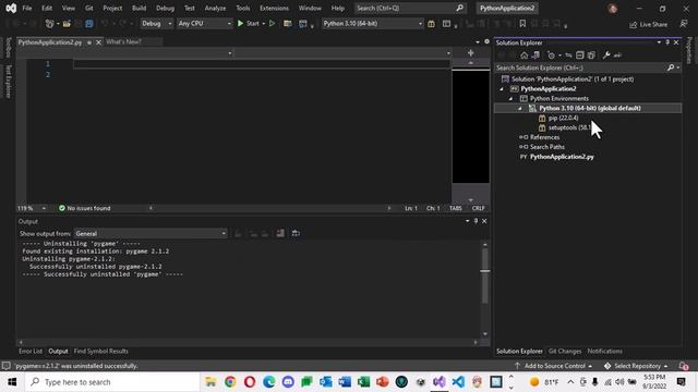 Installing Python and Pygame in Visual Studio 2022 смотреть онлайн