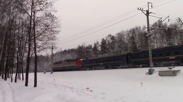 Электровоз ЧС7-107 с поездом №056К, Хмельницкий — Москва смотреть онлайн