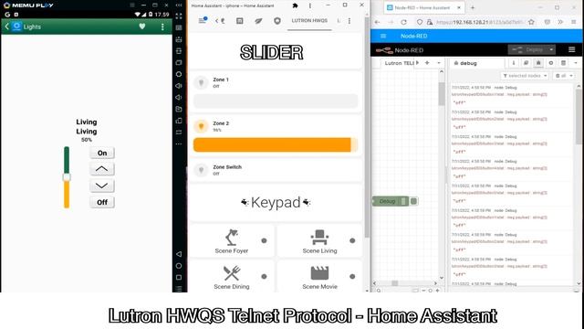 Lutron HWQS [TELNET protocol] with Home Assistant смотреть онлайн