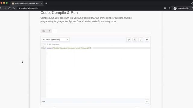 Python Hello World Printing Tutorial 3 смотреть онлайн