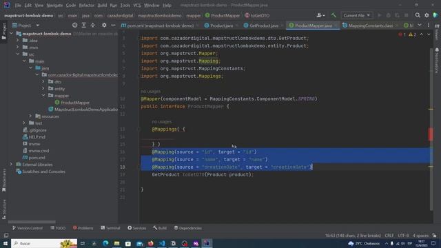 Clase 4: Introducción a Mapstruct | Creación de nuestra primera clase Mapper смотреть онлайн