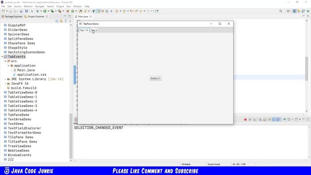 Tab Events - JavaFX GUI Tutorial for Beginners смотреть онлайн