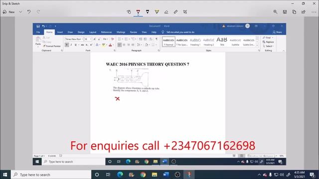WAEC 2016 PHYSICS THEORY QUESTION 7 смотреть онлайн
