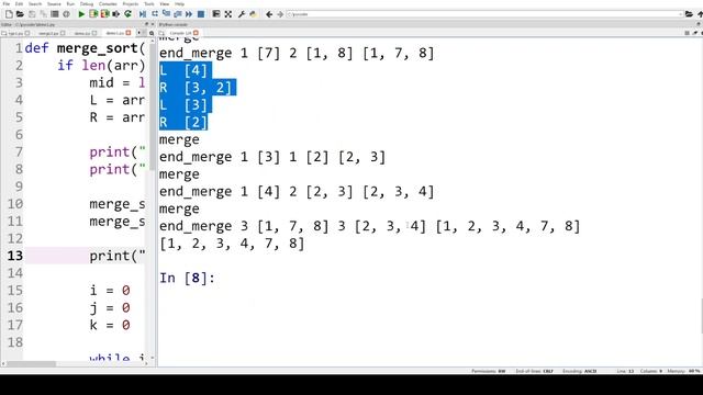 MergeSort | Easy | Algorithms | Simple Python Tutorials смотреть онлайн
