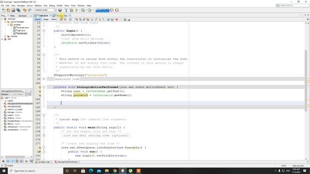 User Login GUI Form with Java смотреть онлайн