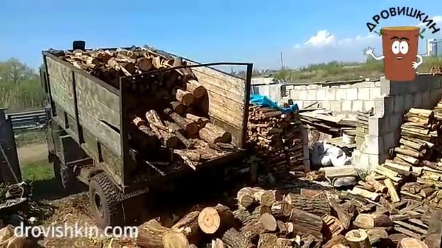 Дровишкин. Разгрузка дров 10 кубов смотреть онлайн