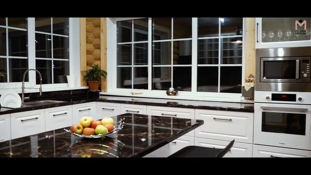 Обзор кухни в частном доме, в посёлке Обозерский смотреть онлайн