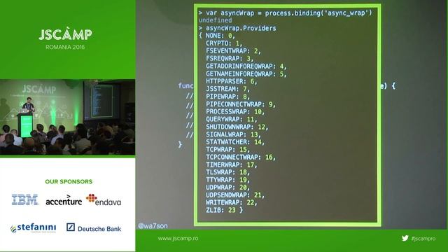 JSCamp Romania 2016 - "INSTRUMENTING NODE.JS IN PRODUCTION" with Thomas Watson смотреть онлайн